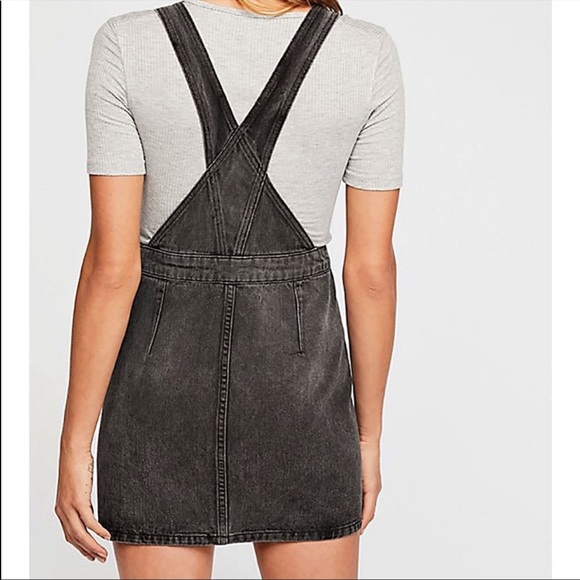 Free People - Louise denim snap dress overall - Picture 2 of 8